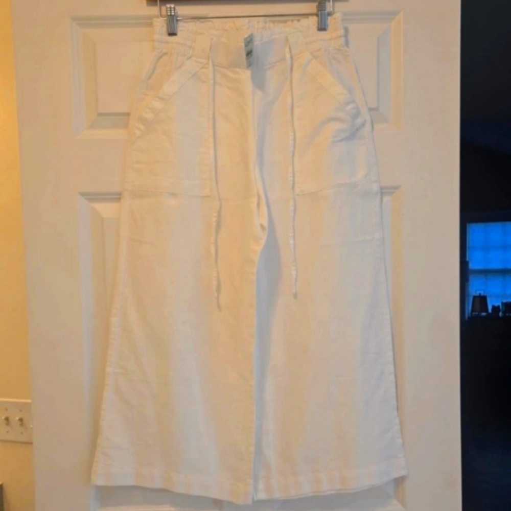 Loft linen wide leg pants sp new with tag